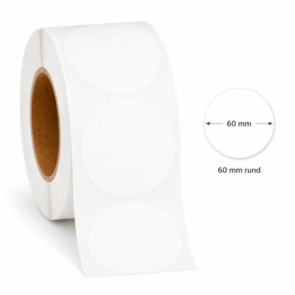 Etikett 60 mm rund